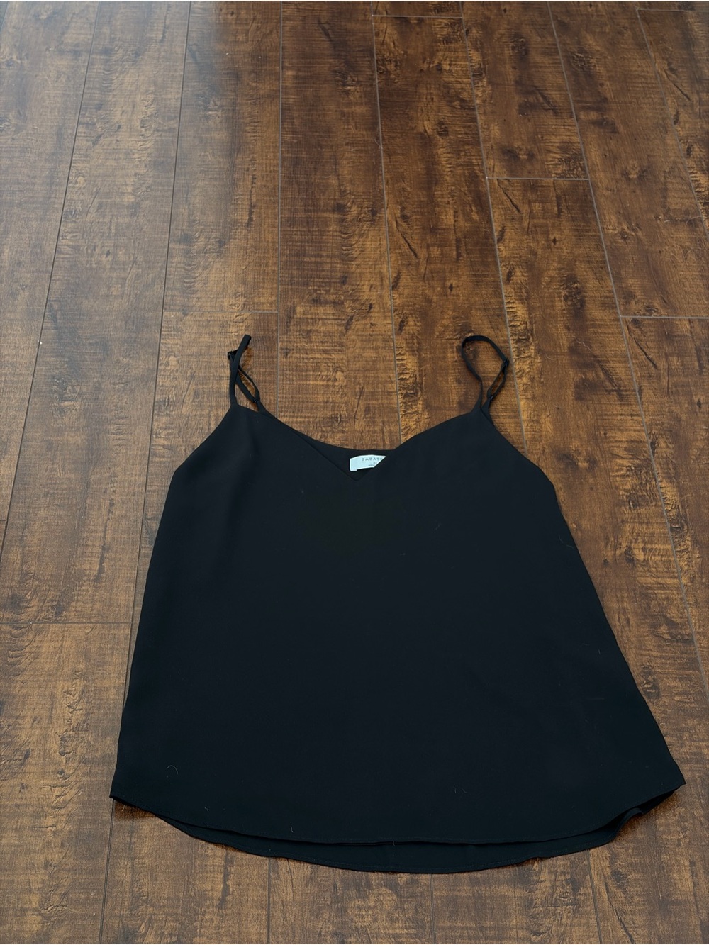 Babaton Black V-Neck Spaghetti Strap Camisole